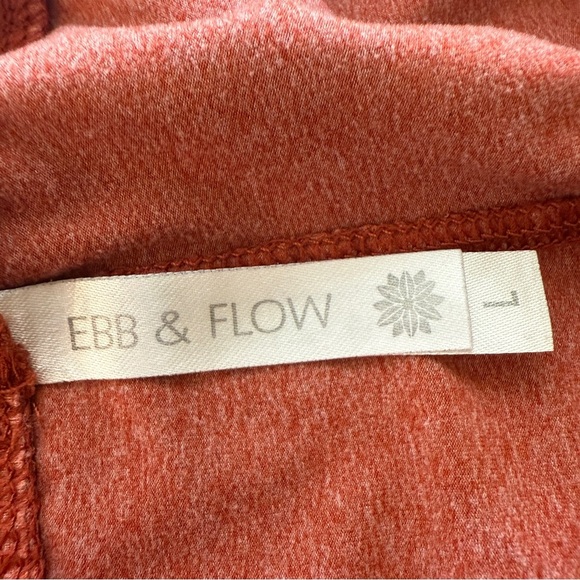 Ebb & Flow Athletic Leggings Women’s Size Large Heather Red Rust Pockets Ankle - Picture 9 of 9